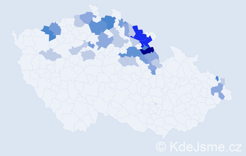 Příjmení: 'Kubrt', počet výskytů 94 v celé ČR