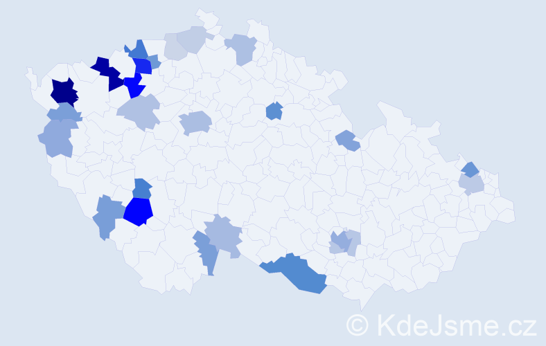 Příjmení: 'Žejdl', počet výskytů 78 v celé ČR