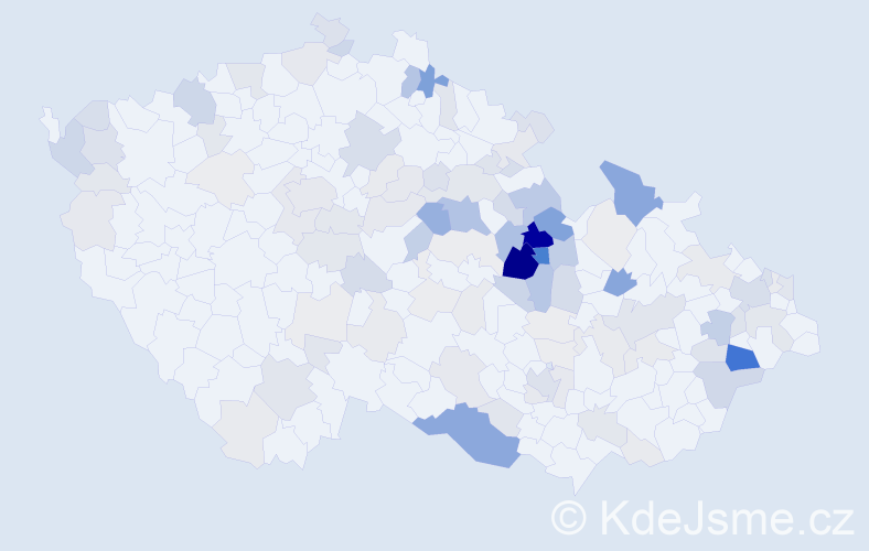 Příjmení: 'Vavřínová', počet výskytů 395 v celé ČR
