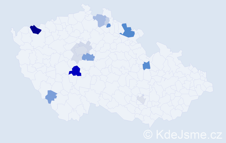 Příjmení: 'Tancibudková', počet výskytů 38 v celé ČR