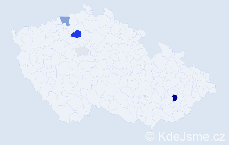Příjmení: 'Guzáková', počet výskytů 4 v celé ČR