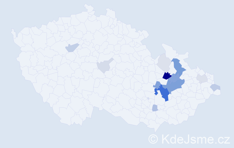 Příjmení: 'Provazová', počet výskytů 53 v celé ČR