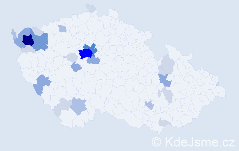 Příjmení: 'Stinglová', počet výskytů 78 v celé ČR
