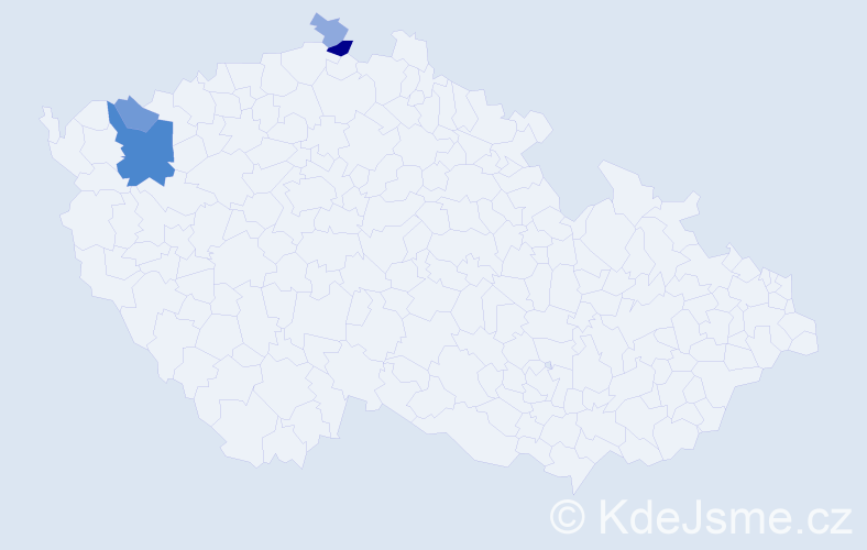 Příjmení: 'Grondzár', počet výskytů 12 v celé ČR