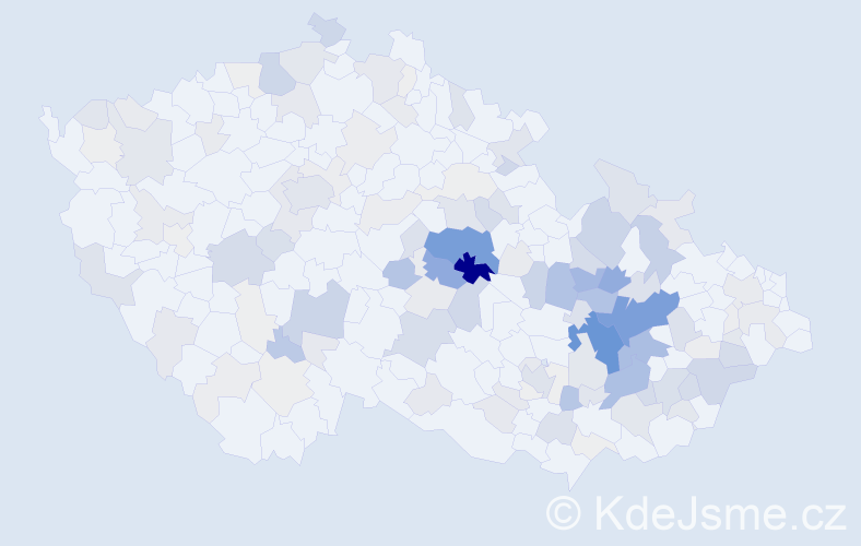 Příjmení: 'Dopitová', počet výskytů 583 v celé ČR