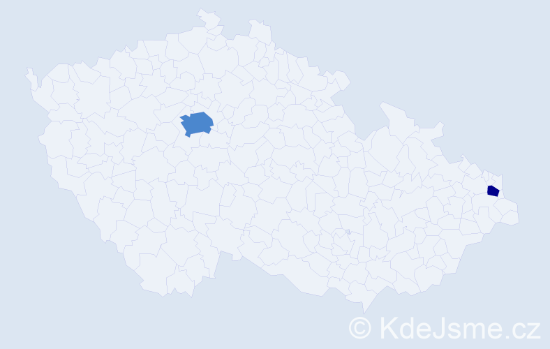 Příjmení: 'Fares', počet výskytů 4 v celé ČR