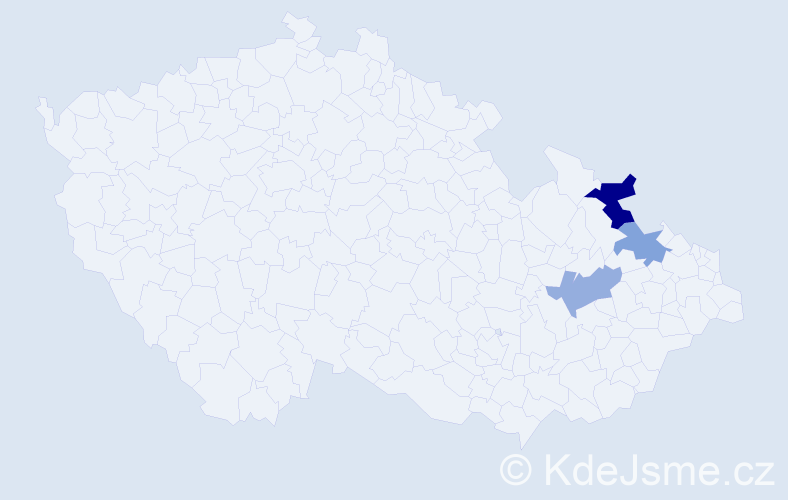 Příjmení: 'Tavandzi', počet výskytů 4 v celé ČR