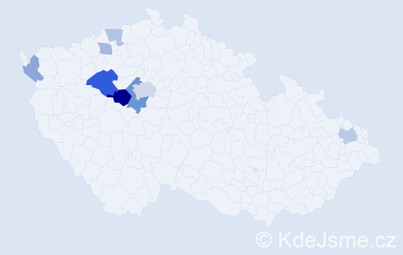 Příjmení: 'Oberman', počet výskytů 20 v celé ČR