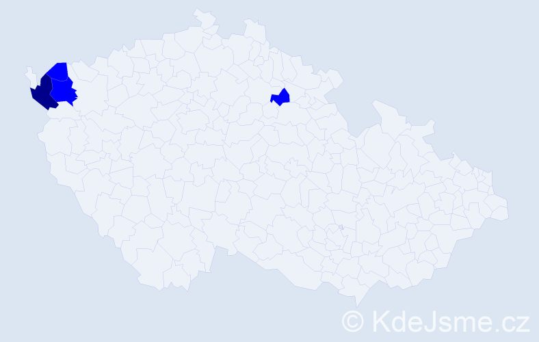 Příjmení: 'Skubenič', počet výskytů 5 v celé ČR