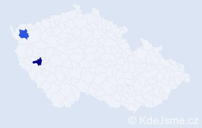 Příjmení: 'Ladka', počet výskytů 3 v celé ČR