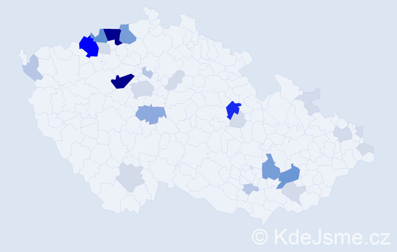 Příjmení: 'Mikerová', počet výskytů 101 v celé ČR