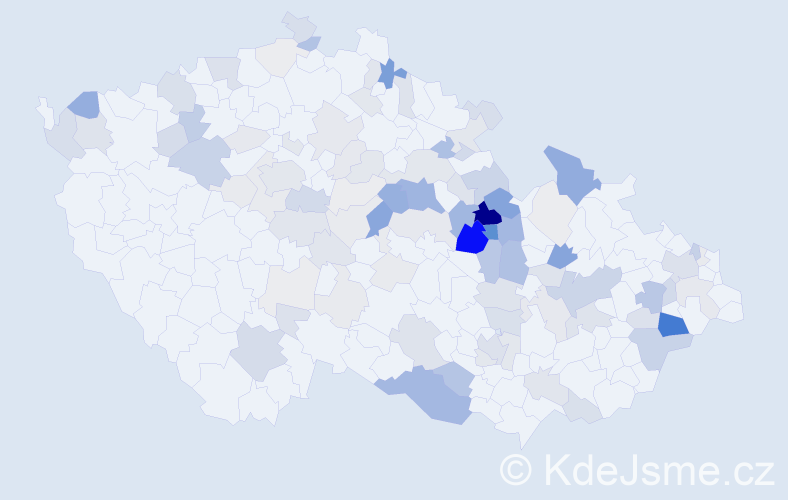 Příjmení: 'Vavřín', počet výskytů 353 v celé ČR