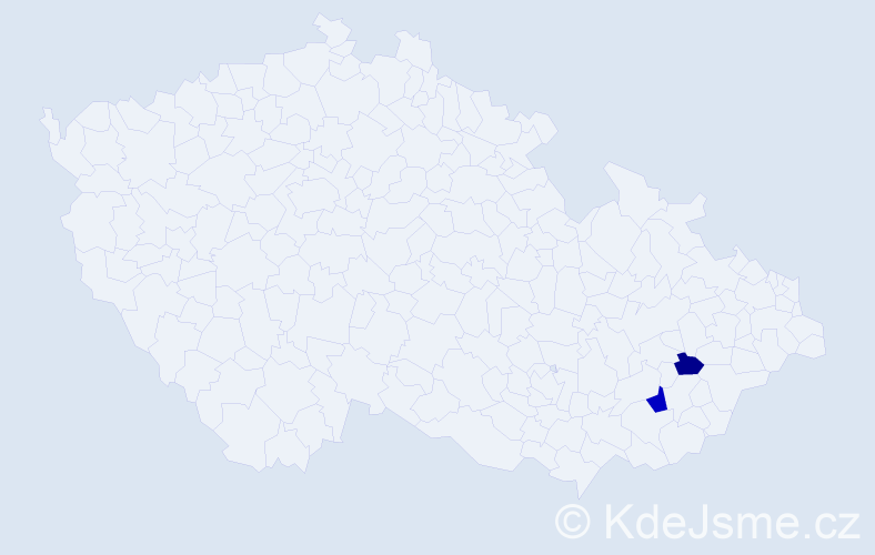 Příjmení: 'Možnárová', počet výskytů 3 v celé ČR