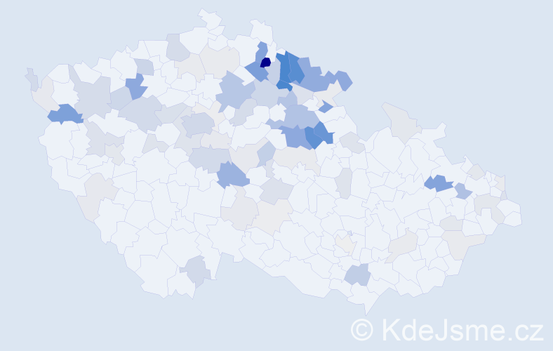 Příjmení: 'Vrbatová', počet výskytů 264 v celé ČR