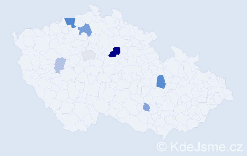 Příjmení: 'Haslinger', počet výskytů 22 v celé ČR