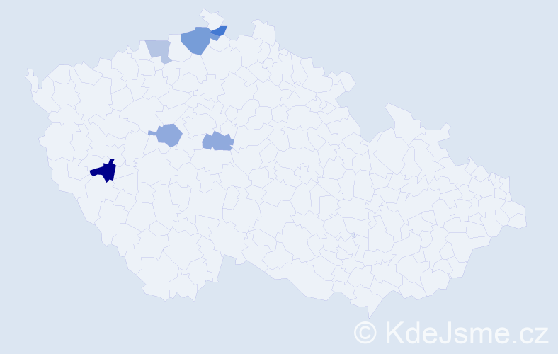 Příjmení: 'Koktán', počet výskytů 8 v celé ČR