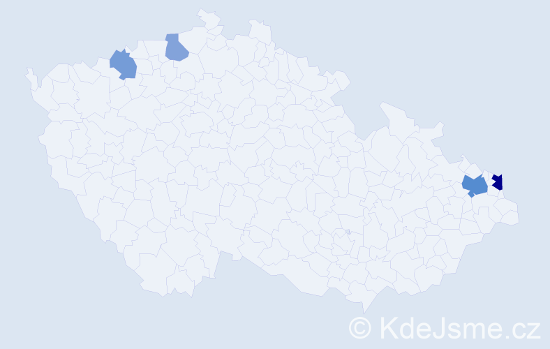 Příjmení: 'Alonso', počet výskytů 9 v celé ČR