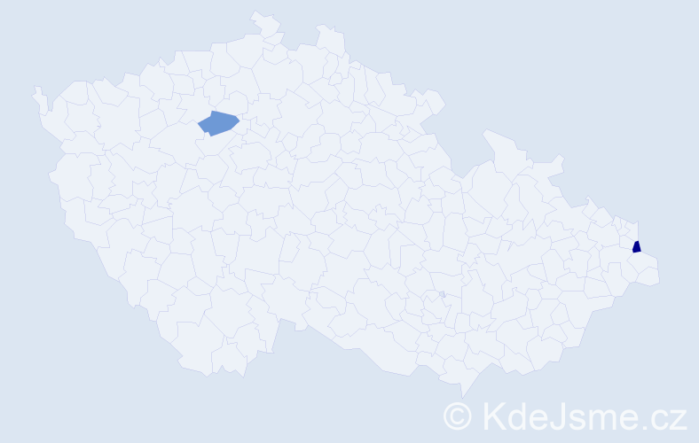 Příjmení: 'Kaneva', počet výskytů 3 v celé ČR