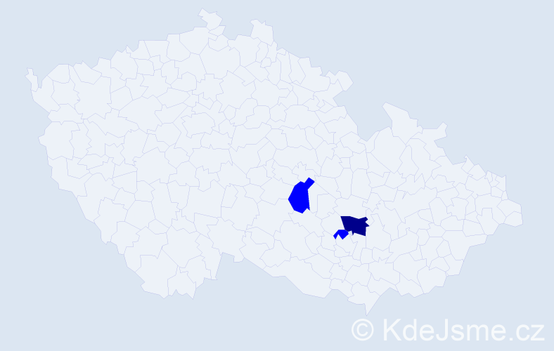 Příjmení: 'Simetinger', počet výskytů 7 v celé ČR