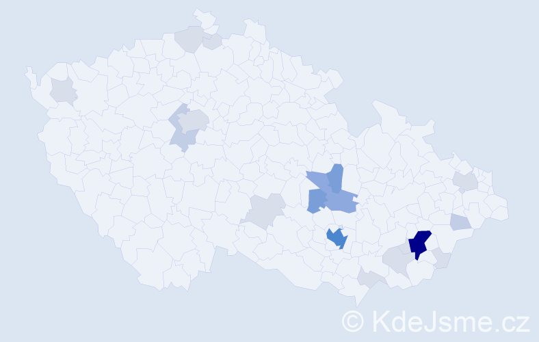 Příjmení: 'Metelová', počet výskytů 65 v celé ČR