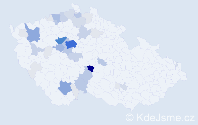 Příjmení: 'Kameš', počet výskytů 152 v celé ČR