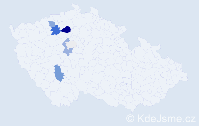 Příjmení: 'Rouša', počet výskytů 14 v celé ČR