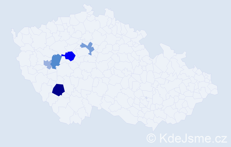 Příjmení: 'Remanová', počet výskytů 7 v celé ČR