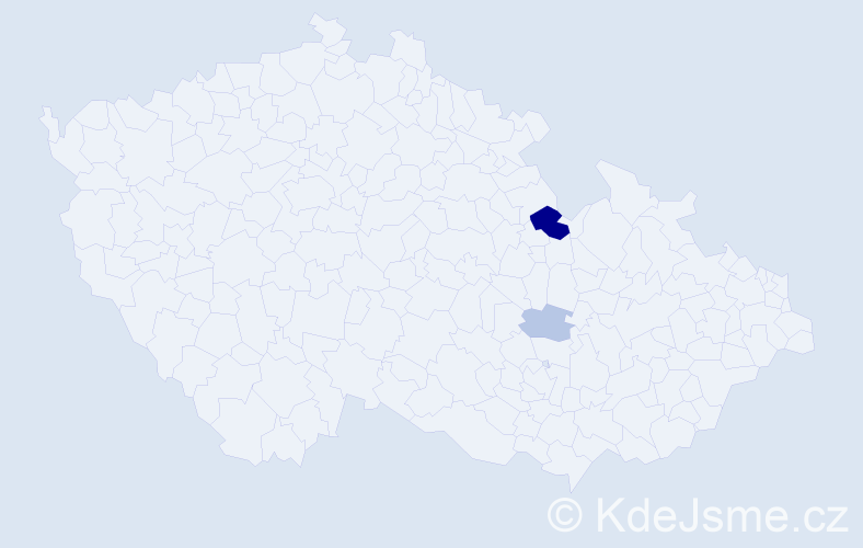 Příjmení: 'Tátošová', počet výskytů 6 v celé ČR