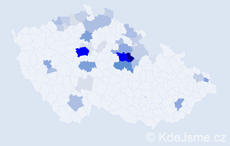 Příjmení: 'Bidlo', počet výskytů 147 v celé ČR
