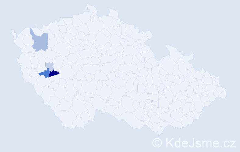 Příjmení: 'Rančovová', počet výskytů 4 v celé ČR