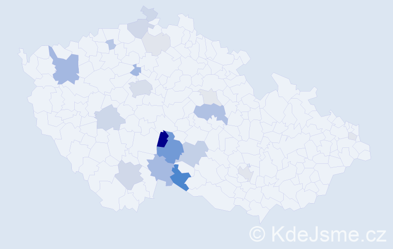 Příjmení: 'Starka', počet výskytů 60 v celé ČR