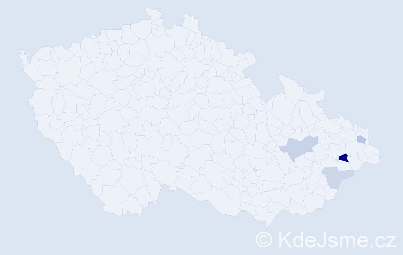 Příjmení: 'Knebelová', počet výskytů 9 v celé ČR