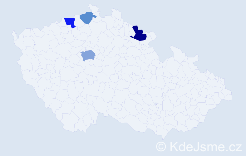 Příjmení: 'Druckerová', počet výskytů 10 v celé ČR