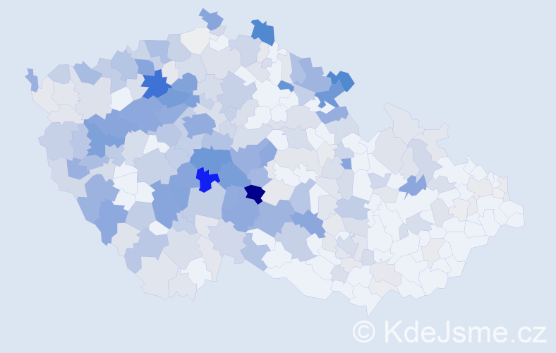 Příjmení: 'Suk', počet výskytů 1177 v celé ČR