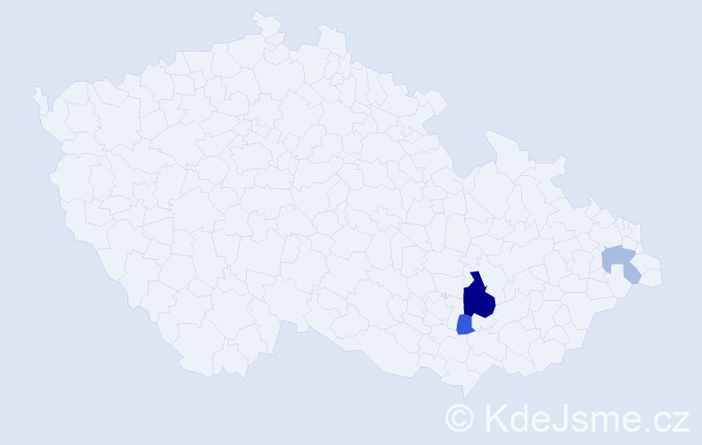 Příjmení: 'Pátiková', počet výskytů 6 v celé ČR