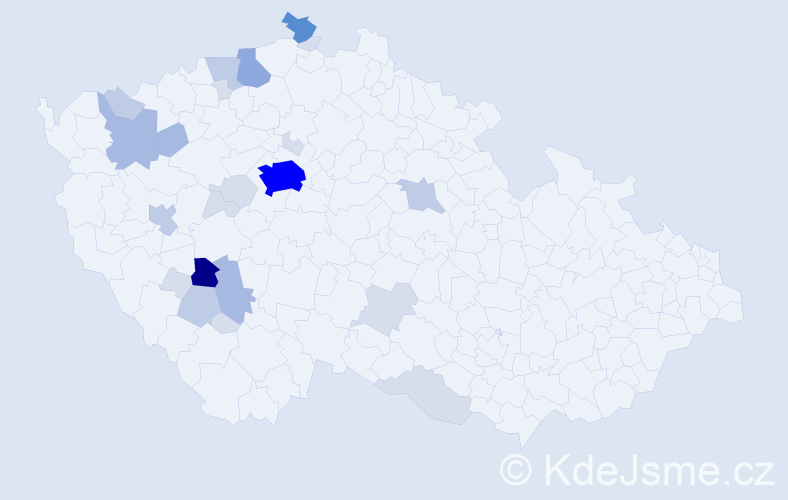 Příjmení: 'Vohryzková', počet výskytů 77 v celé ČR