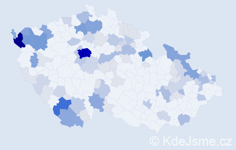 Příjmení: 'Kubincová', počet výskytů 287 v celé ČR