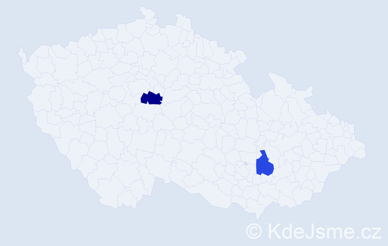 Příjmení: 'Mouder', počet výskytů 8 v celé ČR