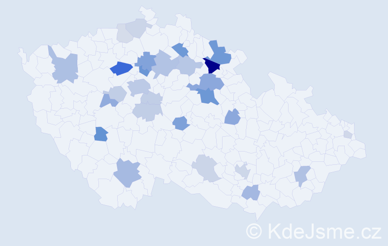 Příjmení: 'Hainová', počet výskytů 67 v celé ČR
