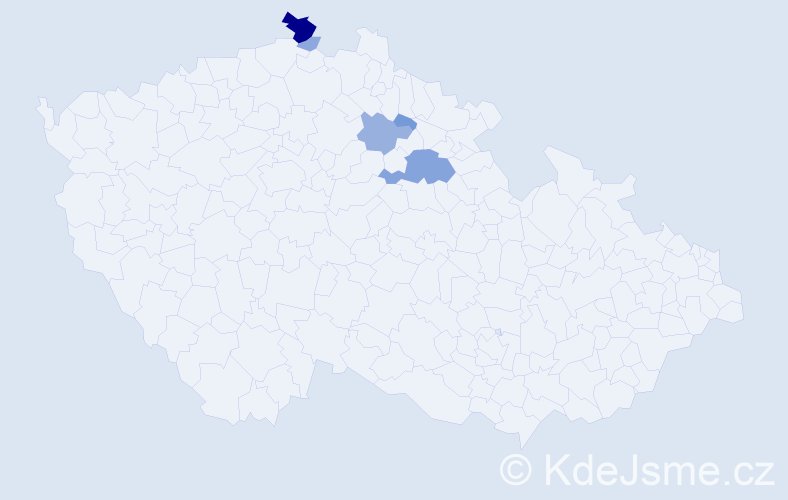 Příjmení: 'Luh', počet výskytů 18 v celé ČR