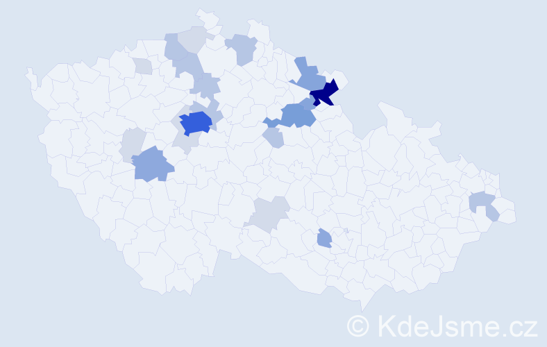Příjmení: 'Kejdanová', počet výskytů 65 v celé ČR
