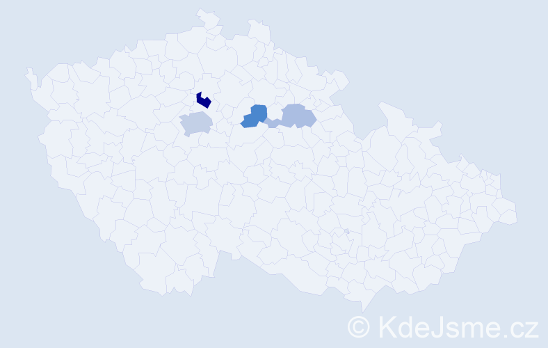 Příjmení: 'Zen', počet výskytů 8 v celé ČR
