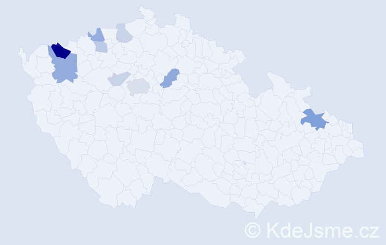 Příjmení: 'Zuvačová', počet výskytů 18 v celé ČR