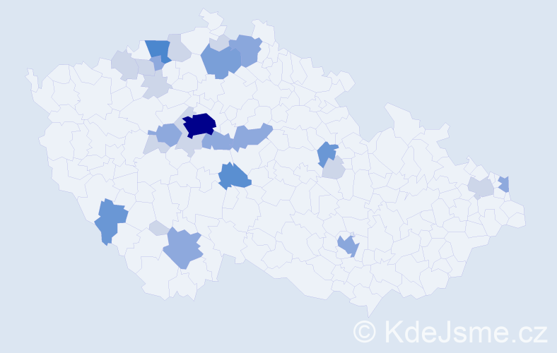 Příjmení: 'Kornová', počet výskytů 69 v celé ČR