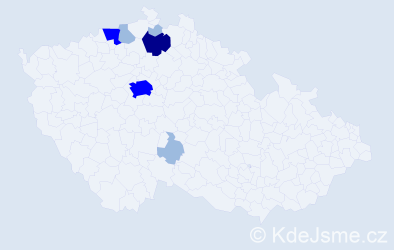 Příjmení: 'Pomikáček', počet výskytů 13 v celé ČR