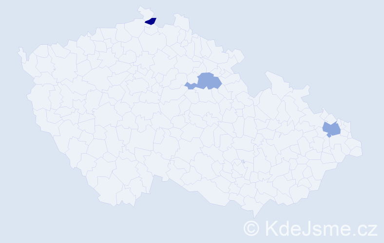 Příjmení: 'Barniak', počet výskytů 8 v celé ČR