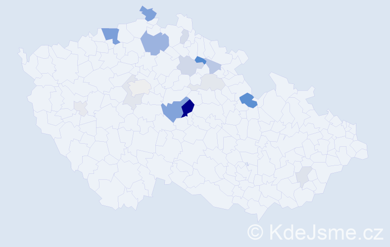 Příjmení: 'Brebisová', počet výskytů 42 v celé ČR