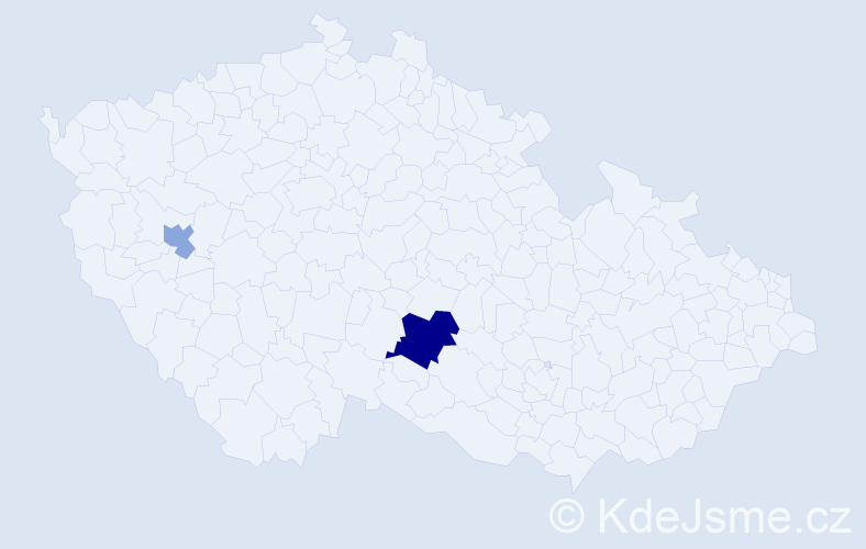 Příjmení: 'Kleil', počet výskytů 4 v celé ČR