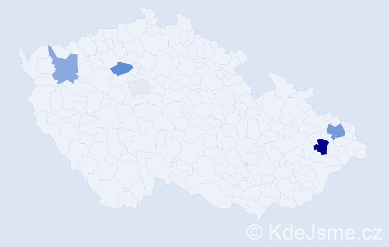 Příjmení: 'Servátková', počet výskytů 10 v celé ČR