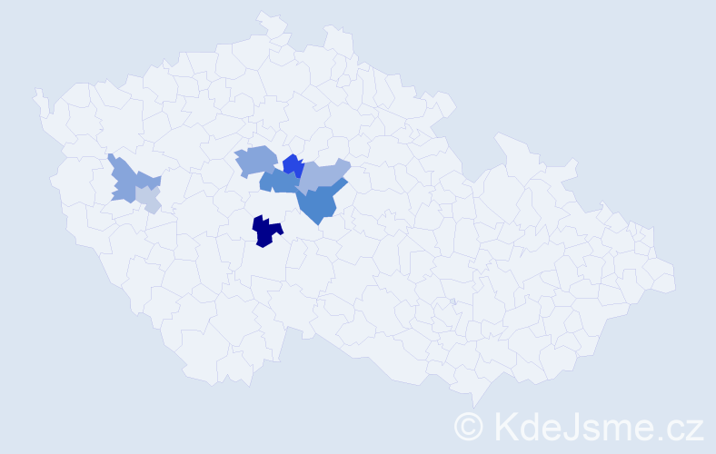 Příjmení: 'Čadinová', počet výskytů 22 v celé ČR